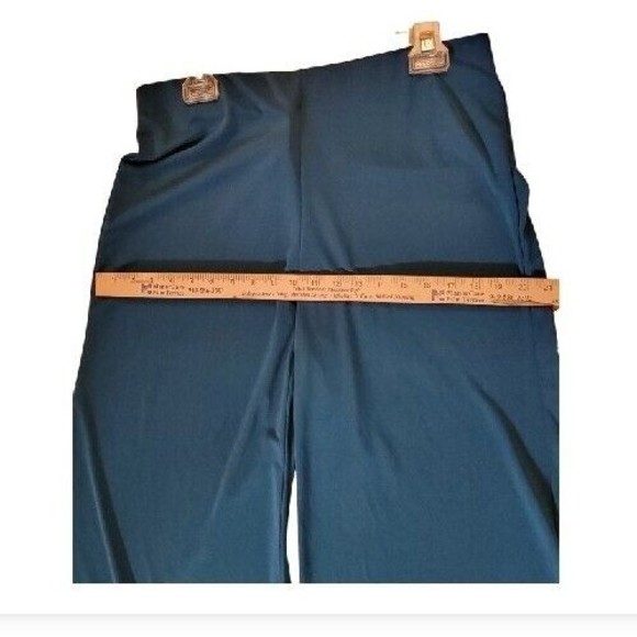 David Loren Collection Wide Leg Pull On Palazzo Deep Teal Pants Sz Large - Picture 5 of 8